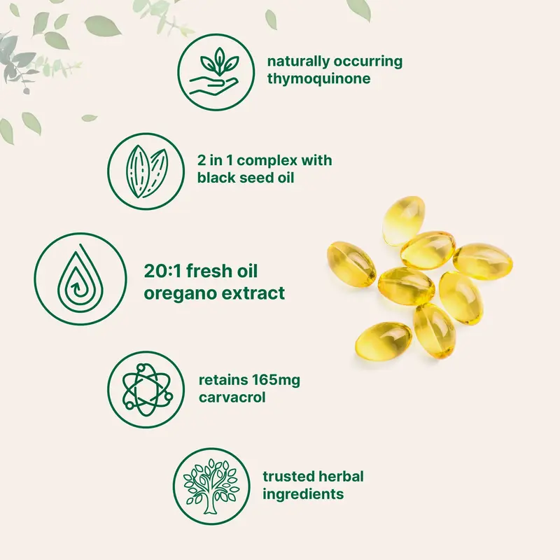 Micro Ingredients Oil of Oregano 6,000mg with Black Seed Oil - 150 Softgels - Immune Support & Digestive Health